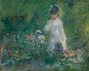 Junge Frau in den Blumen